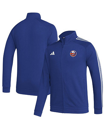 Men's Royal New York Islanders Raglan Full-Zip Track Jacket Adidas