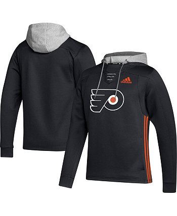 Мужской черный пуловер с капюшоном Philadelphia Flyers Skate Lace Team Adidas