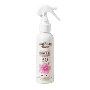 Hawaiian Tropic Mineral Skin Nourishing Milk Sunscreen Spray Lotion SPF 30, 3.4oz Travel Size Hawaiian Tropic