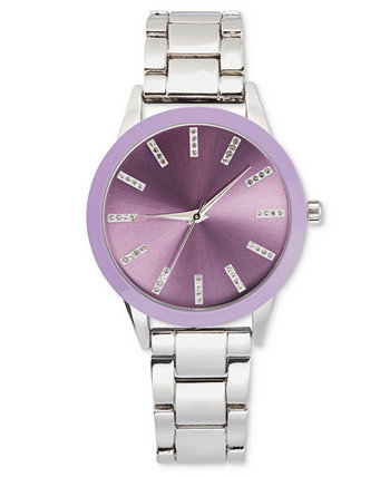 Женские серебристые часы-браслет диаметром 39 мм, созданные для Macy's I.N.C. International Concepts