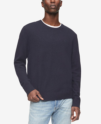 Мужской свитер из однотонной шерсти мериноса Calvin Klein