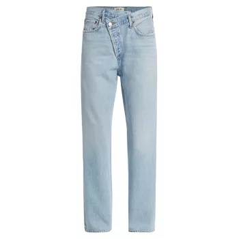 Широкие джинсы с перекрещивающимися краями AGOLDE