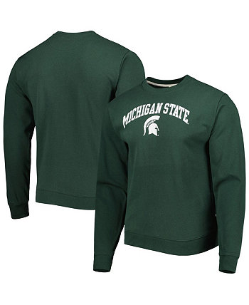 Мужская зеленая толстовка с флисовым пуловером Michigan State Spartans 1965 Arch Essential League Collegiate Wear
