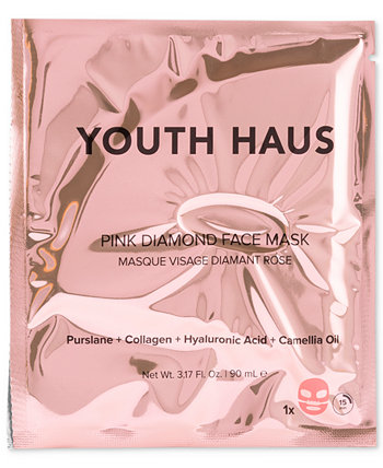 Маска для лица Youth Haus Pink Diamond, одинарная Skin Gym