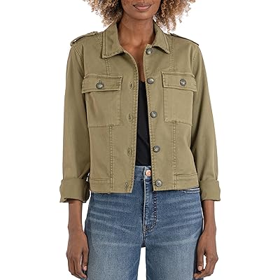 Rosalyn Flap Pockets Trucker Jacket KUT from the Kloth