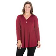 Туника Plus Size 24Seven Comfort с длинными рукавами и V-образным вырезом 24Seven Comfort