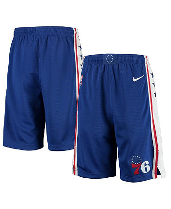 Big Boys and Girls Royal Philadelphia 76ers 2020/21 Swingman Shorts - Icon Edition Nike