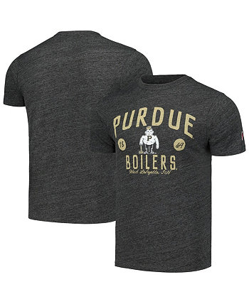 Мужская футболка с принтом «Хезер уголь» Purdue Boilermakers Bendy Arch Victory Falls Tri-Blend League Collegiate Wear