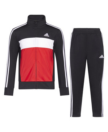 Трикотажная куртка с цветными блоками для мальчиков и спортивные штаны, комплект из 2 предметов Adidas