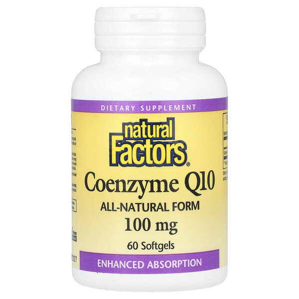 Коэнзим Q10 - 100 мг - 60 мягких капсул - Natural Factors Natural Factors