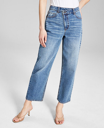 Женские укороченные джинсы из хлопка с перекрестным плетением And Now This
