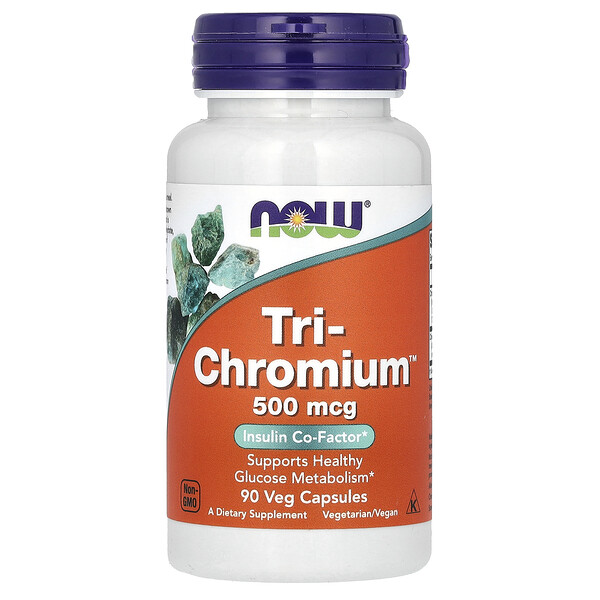 Tri-Chromium - 500 мкг - 90 вегетарианских капсул - NOW Foods NOW Foods