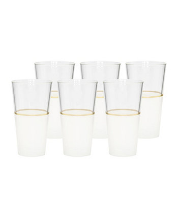 Tumblers with Trim, Set of 6 Classic Touch