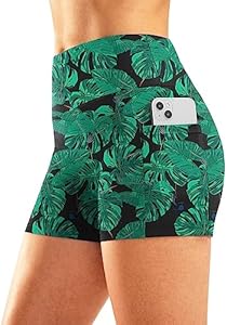 Pudolla Womens Swim Shorts High Waisted Bathing Bottom Shorts Tummy Control Board Swimsuit with Pockets Pudolla