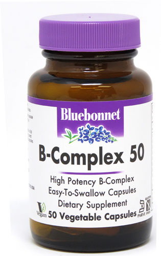 B-Complex 50 - 50 растительных капсул - Bluebonnet Nutrition Bluebonnet Nutrition