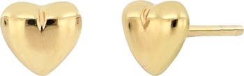 Серьги-гвоздики Petite Heart из 14-каратного золота Bony Levy