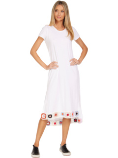 Платье Lombardi High-Low с короткими рукавами и отделкой крючком Michael Lauren