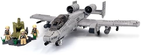 General Jim's A-10 Warthog Military Building Block Bricks Set US Air Force Military Fighter Jet A10 Plane General Jim's