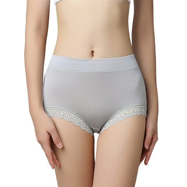 Женское Менструальное нижнее белье Eashery Stretchy Lace Trimmed Underwear Printed Womens Panties Briefs F L Eashery