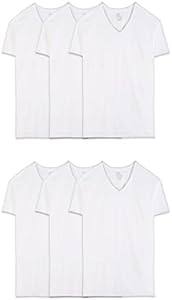 Fruit of the Loom Men's Eversoft Cotton Stay Tucked V-Neck T-Shirt Fruit of The Loom