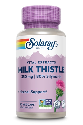 Семена расторопши Solaray — 350 мг — 30 растительных капсул Solaray