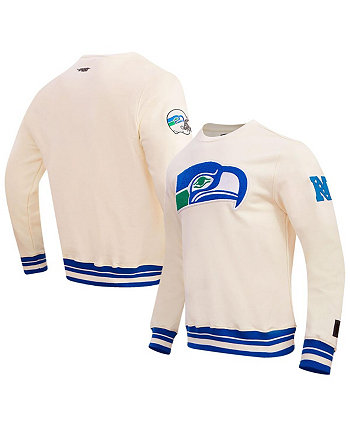 Men's Cream Seattle Seahawks Retro Classics Fleece Pullover Sweatshirt Pro Standard