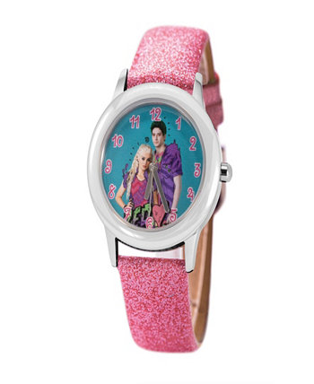 Часы для девочек Disney Zombies 2 с розовым кожаным ремешком 32 мм Ewatchfactory