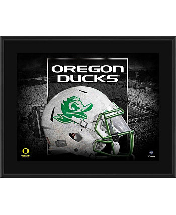 Oregon Ducks 10,5 x 13 дюймов, альтернативный шлем White Combat Duck, сублимированная табличка Fanatics Authentic