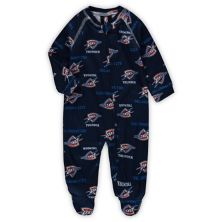 Пижама с джемпером реглан на молнии для новорожденных и младенцев темно-синего цвета Oklahoma City Thunder NBA
