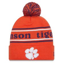 Men's New Era Orange Clemson Tigers Marquee Cuffed Knit Hat with Pom New Era