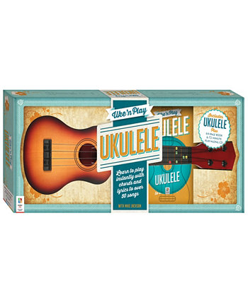 Uke'N Play Ukulele Kit Узнайте, как играть на укулеле дома, поставляется со специально изготовленным укулеле для начинающих и экспертов CD с советами и песнями Обучение музыке для взрослых Учитесь играть более 50 песен Хобби Hinkler