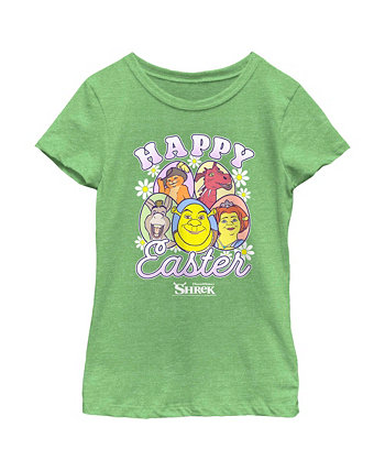 Girl's Shrek Happy Easter Cartoon Portraits  Child T-Shirt NBC Universal