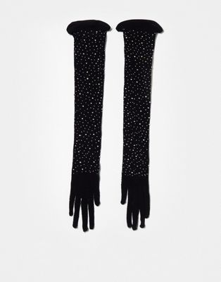 Черные перчатки с бриллиантами Ann Summers Ann Summers