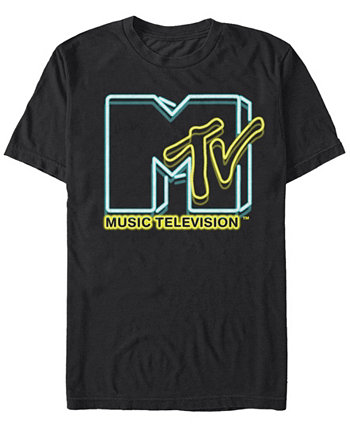 Мужская футболка с коротким рукавом с логотипом Neon Lights MTV