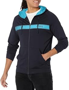 BOSS Men's Authentic Zip Up Hooded Sweatshirt BOSS