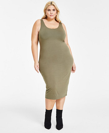 Облегающее платье миди без рукавов больших размеров, созданное для Macy's Bar III