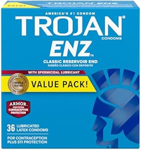 Trojan ENZ Armor Spermicidal Lubricated Condoms - 36 Count TROJAN