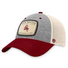 Мужская бейсболка Top of the World, меланжевая серая/натуральная Arizona State Sun Devils Chev Trucker Snapback Hat Unbranded
