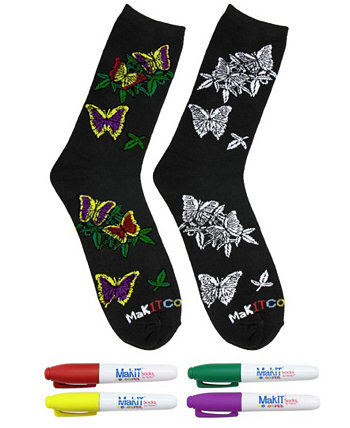 Женские разноцветные носки Makit - раскрась по своему вкусу MEMOI