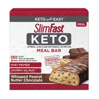 SlimFast Keto Meal Bar со взбитым арахисовым маслом и шоколадом -- 5 батончиков SlimFast