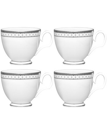Платиновый набор Rochester из 4 чашек, сервиз на 4 персоны Noritake