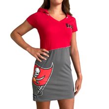 Женские футболки с капюшоном Red / Pewter Tampa Bay Buccaneers с капюшоном, мини-платье Unbranded