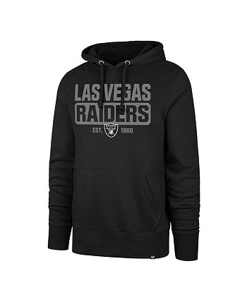 Мужская черная толстовка с капюшоном Las Vegas Raiders Box Out Headline Pullover '47 Brand