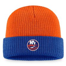 Men's Fanatics Branded  Orange/Royal New York Islanders Heritage Vintage Cuffed Knit Hat Fanatics