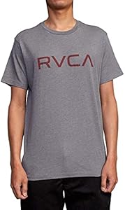 RVCA Men's Red Stitch Graphic Crew T-Shirt Rvca