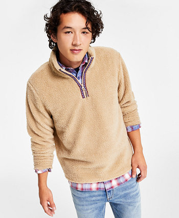 Мужской флисовый свитер с молнией в четверть, созданный для Macy's Sun & Stone