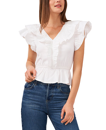 Женская блуза с рюшами и V-образным вырезом, созданная для Macy's Riley & Rae