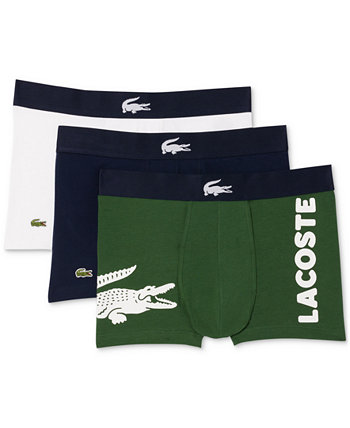 Мужские плавки Lacoste с крупным логотипом крокодила, 3 штуки, классическая посадка Lacoste