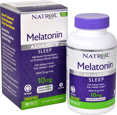 Мелатонин для улучшения сна - 10 мг - 100 таблеток - Natrol Natrol