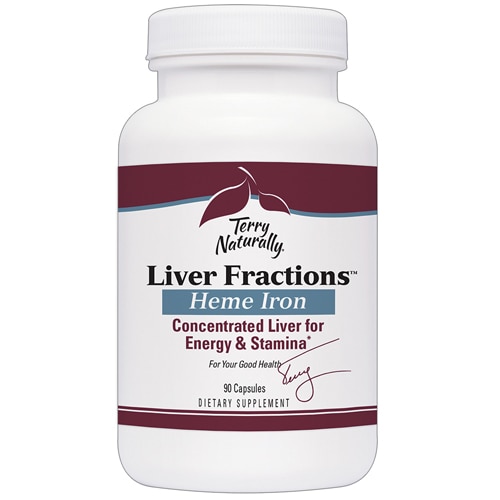 Liver Fractions™ с натуральным гемовым железом — 90 капсул Terry Naturally